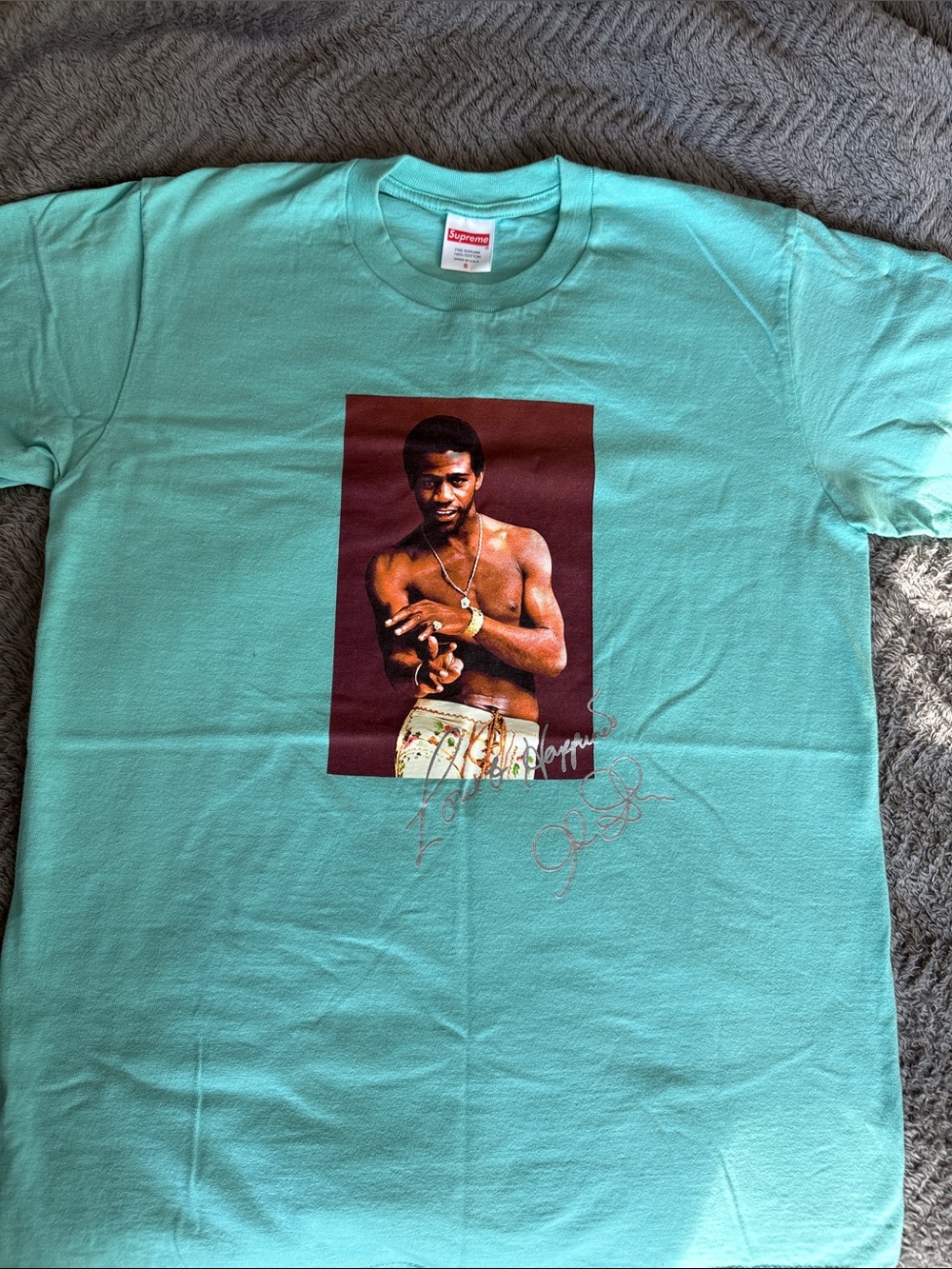 Supreme x Al Green  Aqua Photographic Graphic Short Sleeve Tee